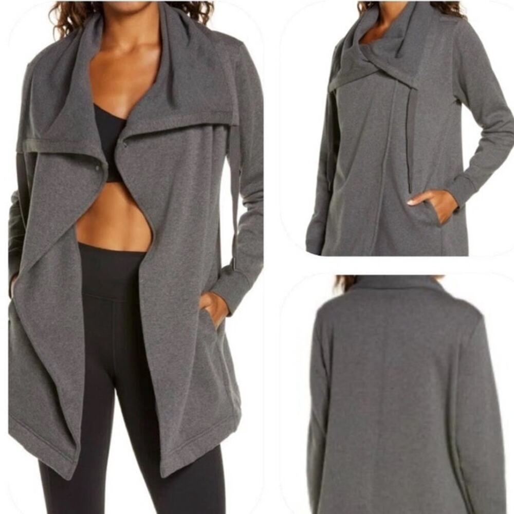 H by Halston Gray Open Jacket with Pockets Size Medium